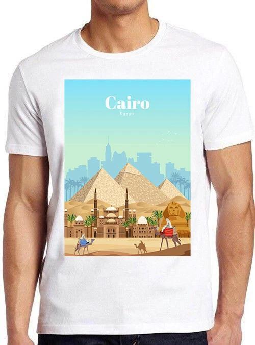 Cairo Egypt Egyptian Pyramids Sphinx Funny Meme Vintage Gift Tee T Shirt M739