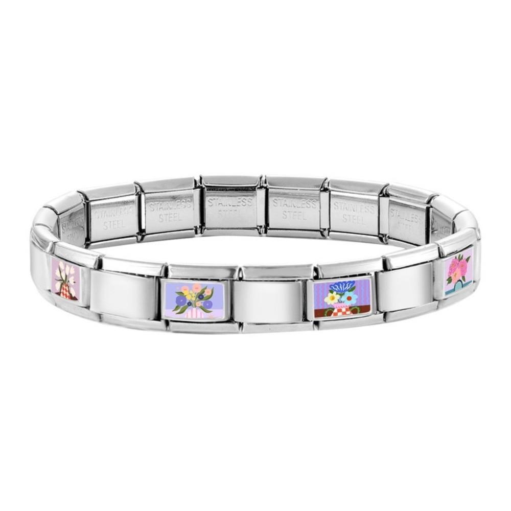 Cartoon Charm Italian Links Colorful Charm Bracelet Link Module Bracelet Accessories For Gifts