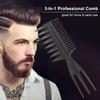 Пластиковые расчески 3 в 1 Расческа для распутывания волос Расческа с широкими зубьями Антистатическая расческа Парикмахерский инструмент для укладки