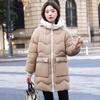 Новая женская длинная свободная куртка с капюшоном на хлопковой подкладке, зимняя студенческая куртка большого размера типа «хлеб».