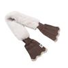 Scarves Winter Thickened Knitting Splicing Cross Colorblocking Faux Rabbit Warm Scarves