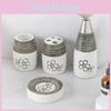 Flower Toiletry Printed Separate Bottle Bathroom Lotion Soap Dish Sets 4pcs