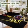 Crystal Velvet Square Rug Custom NameLionel Messi Pattern Non Slip Home Floor Decor Rug
