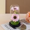 Sunflower glass lampshade immortality flower rose gold leaf flower valentine birthday gift