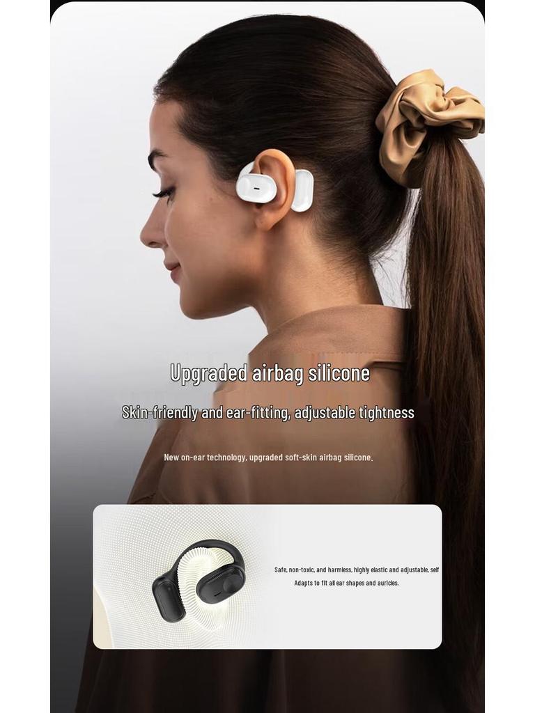 Беспроводные наушники-клипсы BIAZE Sports открытого типа, Bluetooth, не внутриканальные, совместимы с Apple и Android.