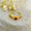 The Same Medieval Vintage Retro Personalized Brushed Full Diamond Zir*****Pen Ring Light Luxury Ring Woman