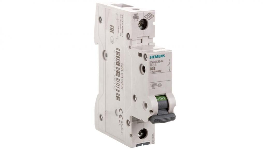 SENTRON 5SL6 1P B 32A 6kA AC 5SL6132-6 circuit breaker