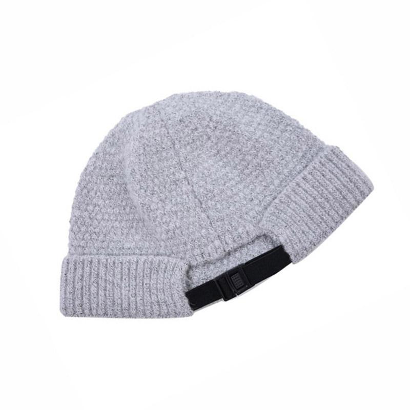 1 шт. теплая шапка-бини, зимняя бейсбольная кепка в стиле хип-хоп из акрилового волокна, мужская вязаная шапка, осенняя уличная свернутая шапка-капюшон, мягкая