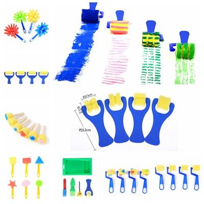 Mushroom Stick Sponge Stamp Brush Kits Sponge Brush DIY Sponge Stamp Brush Children