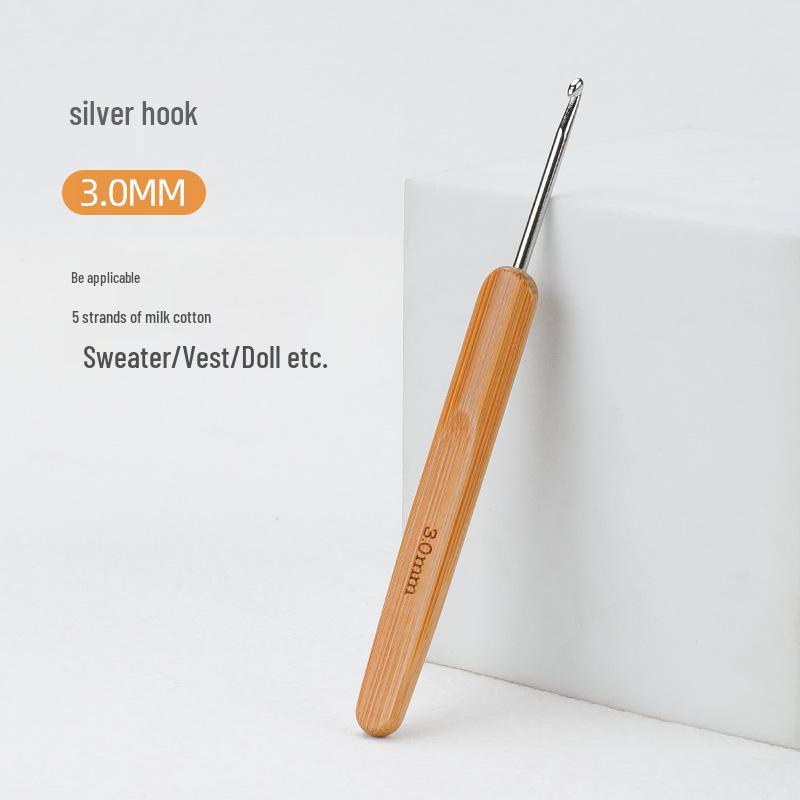 Карбонизированный бамбуковый крючок для вязания шерстяных свитеров ручной вязки и кукольных тапочек