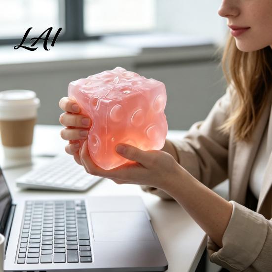 Giant Cheese Cube Squeeze Toy Realistic Slow Rebound Stress Relief for Kids Hand Therapy Squeezers Adults Soft Sensory Fidget Toy Anxiety