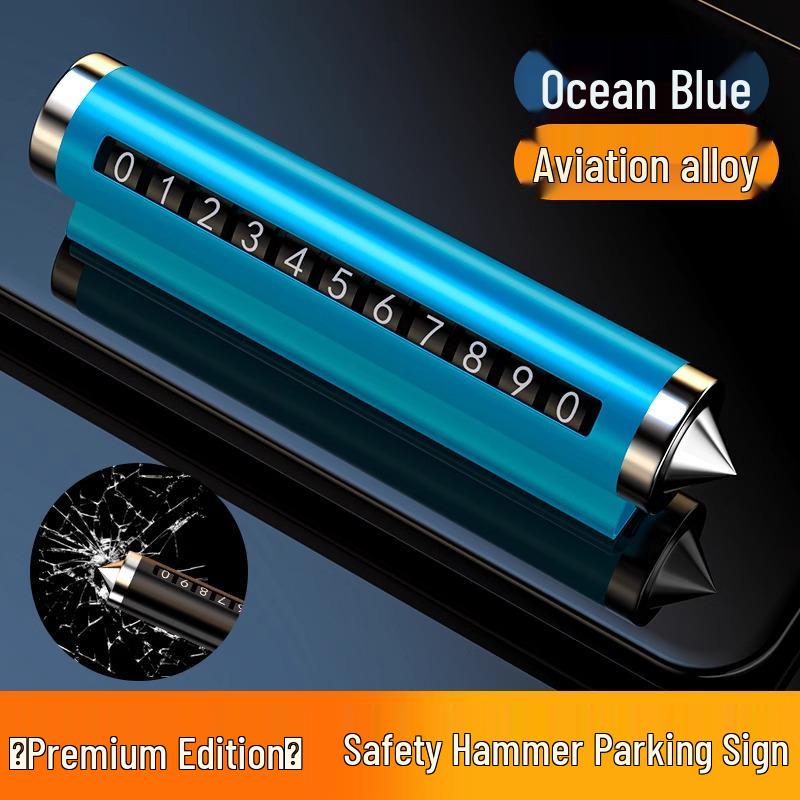 Автомобильный молоток безопасности с табличкой для номера телефона для временной парковки