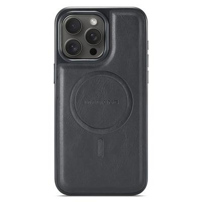 MAGKING Серия K1 Для iPhone 15 Pro Магнитный Чехол PC+TPU+PU Кожа Ударопрочный Чехол для Телефона