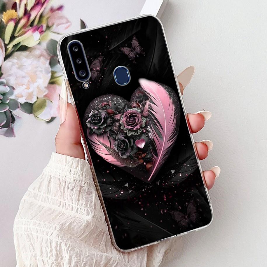 Case For Samsung Galaxy A20 A20e A20s Cover Fashion Flower Butterfly Soft Silicone Clear Bumper For Samsung A30 A 30 A 20 Covers