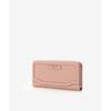 Кошелек двойного сложения с тиснением и точечной строчкой, длинный, розовый, бежевый [Samantha Vega]