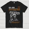 Anatomy of ED-209 Robot Cotton Summer Casual Cool Loose T-Shirt