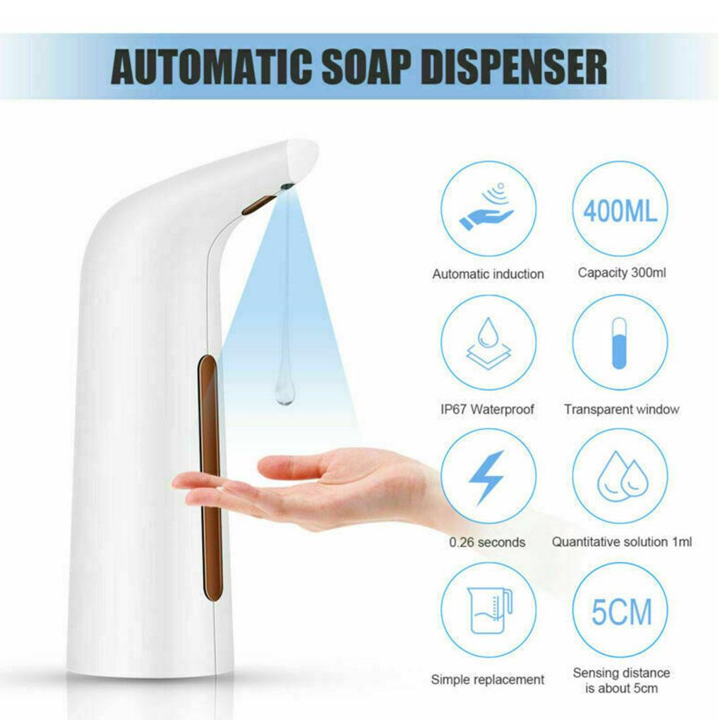 Automatic Dispenser Intelligent Touchless IR Sensor Hands Free Hand Wash Organizer Home Bathroom Cleaning Gold