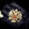 Знак советского двуглавого орла, значок государственного герба России