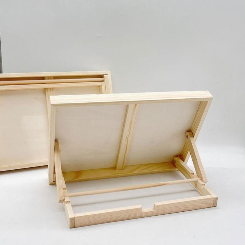 Portable Wood Tabletop Easel Angles Adjustable Drawing Easel Stand for Artist Beginner Sketching Watercolor Oil Painting