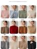 Soft & Cozy Double-Strand Thickened Baby Cashmere Pullover Sweater for Women - Half-High Neck Knit, Perfect for Autumn & Winter