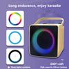 RGB Свет Домашнее Караоке 10 Вт Совместимый с Bluetooth Портативный Караоке-динамик HiFi Детская Караоке-микрофонная Машина для Дня Рождения