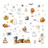 Halloween wall sticker pvc self-adhesive cartoon white ghost glass window sticker pumpkin refrigerator sticker witch window sticker