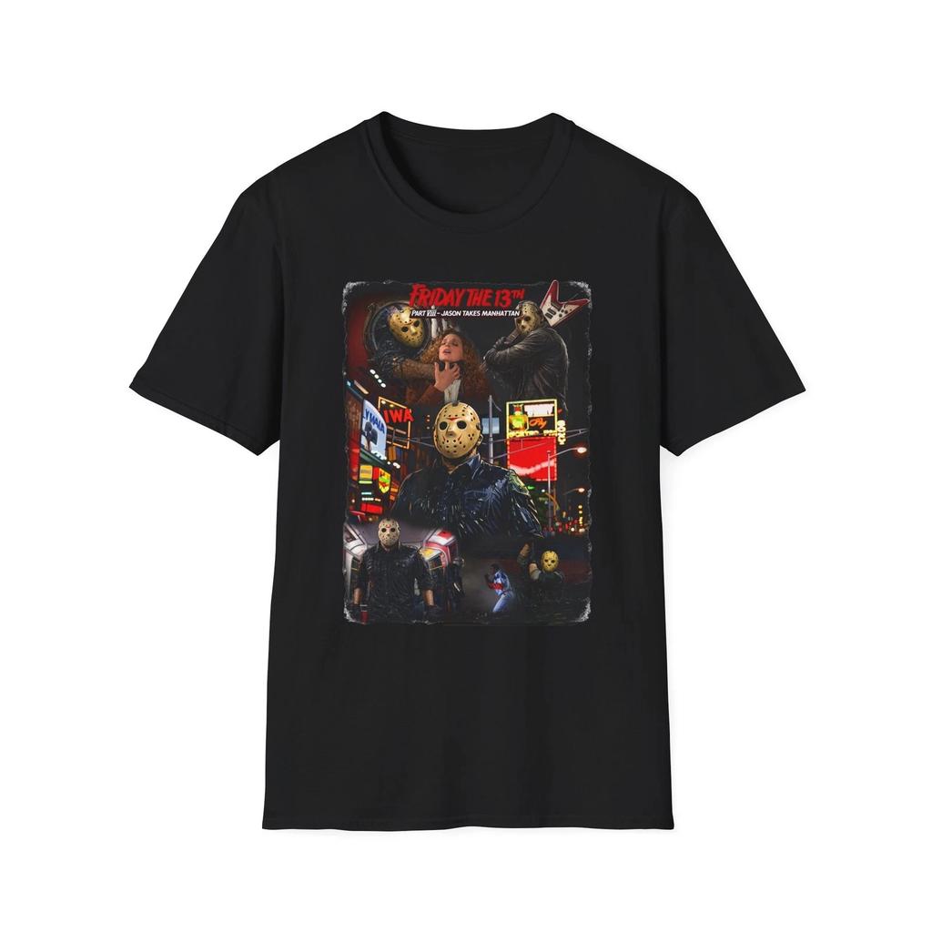 Friday the 13th - jason takes Manhattan Collage T-Shirt |