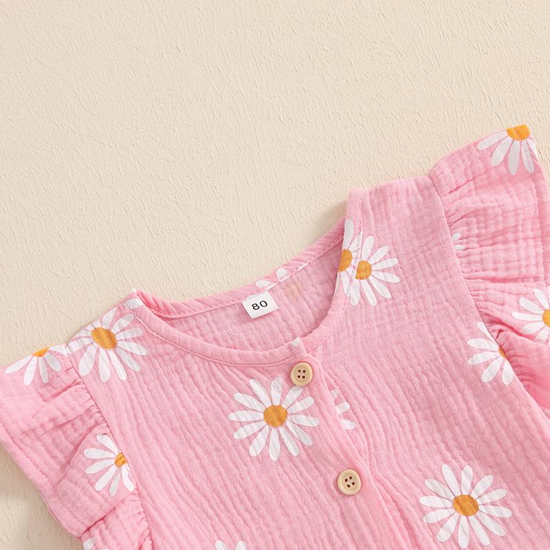 Citgeett Summer Kids Baby Girls Outfits Floral Print Tops Elastic Shorts Set Cute Casual Clothes