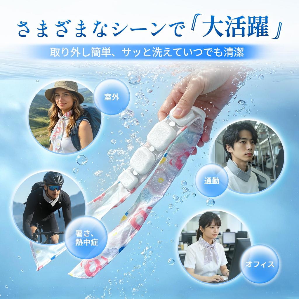 [Colorful Cool Scarf] samply UUICE Neck Cooler Neck Cooling Ice