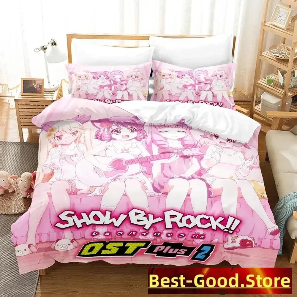 Новый Show By Rock! Комплект постельного белья Single Twin Full Queen King Size Bed Set Adult Kid Bedroom Duvetcover Sets Anime Parure de lit Bed