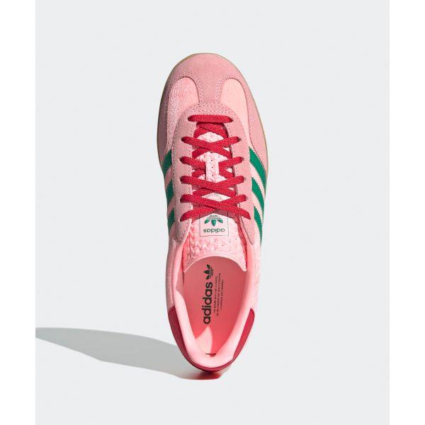 adidas Кроссовки женские Gazelle Indoor Glow Pink Court Green Gum JI2713