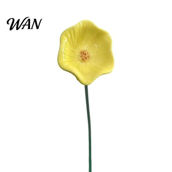 Insect Watering Station Handmade Ceramic Pollinator Station, Colorful Flower Bee Water Feeder & Butterfly Bird Bed Post Decoration Bath, Small Outdoor