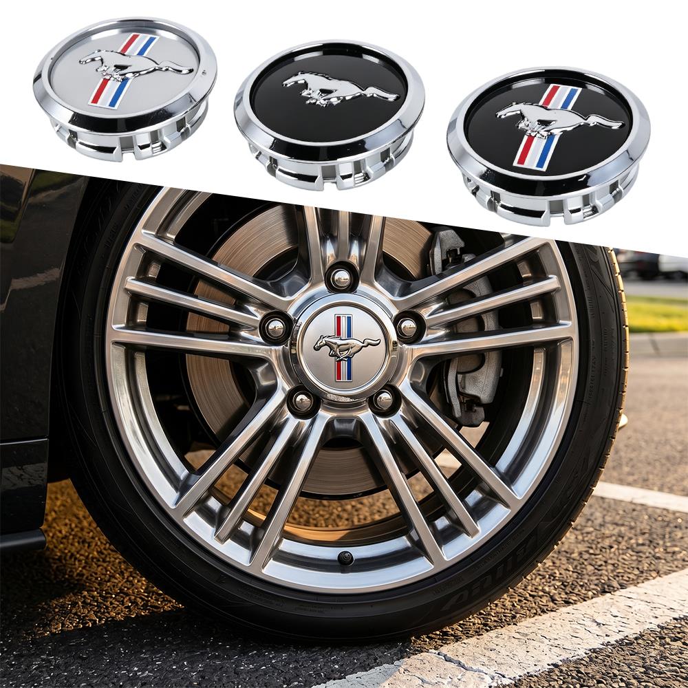 4Pcs 68mm For Ford Mustang Focus Fiesta Mondeo Kuga CV31 Ranger Shelby Car Styling Wheel Center Hub Caps Badge Hubcaps Accessories