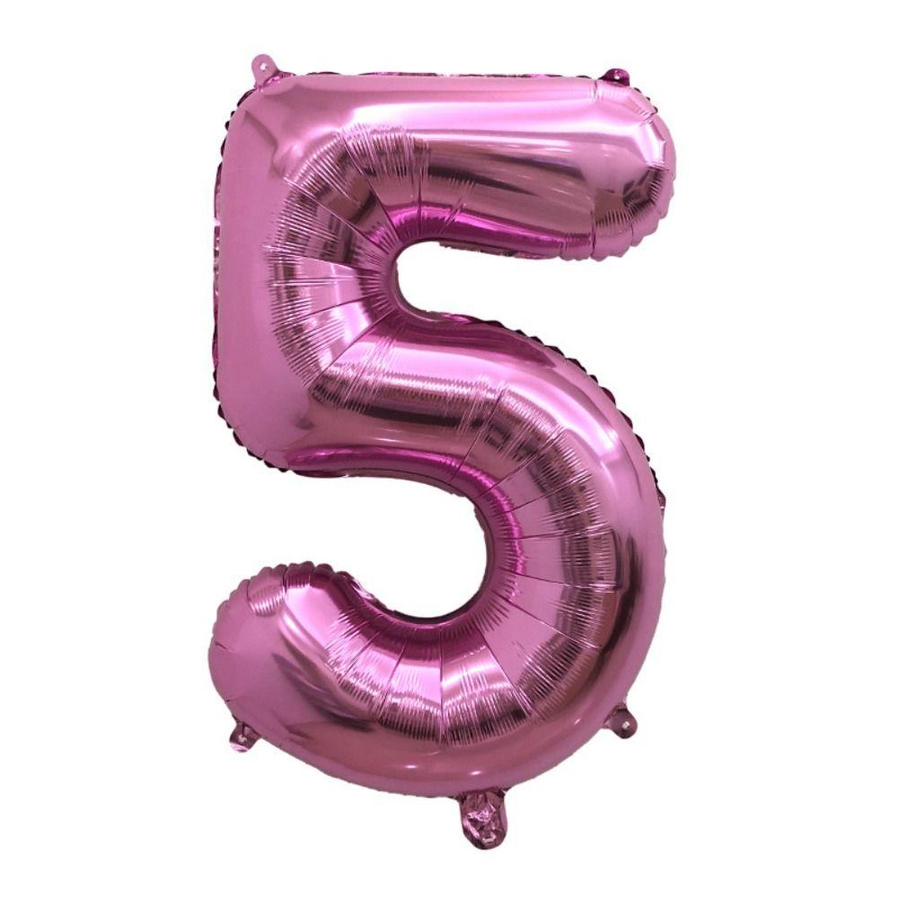 Pink Aluminum Film Balloon 32inch Inflatable Gifts Number Balloons Theme Birthday Party