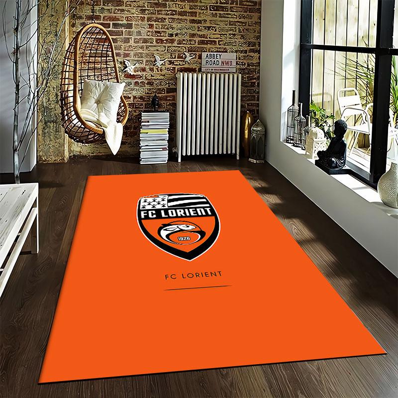 FC Lorient Football Logo Carpet suitable as a non-slip mat for the living room or bedroom sofa