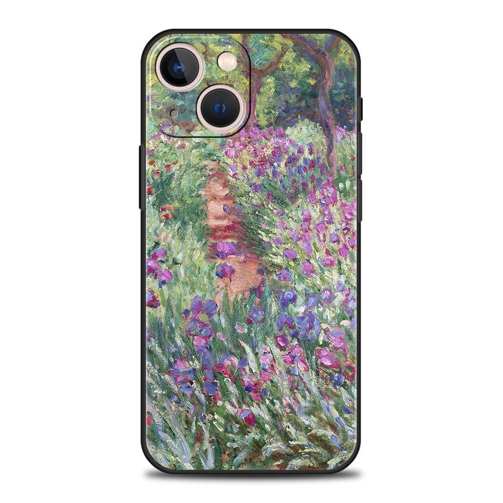 Claude Monet Impressionism Painter Luxury Soft Phone Case For iPhone 13 15 14 12 11 Pro MAX XR X SE XS 7 8 Plus Silicone Cover