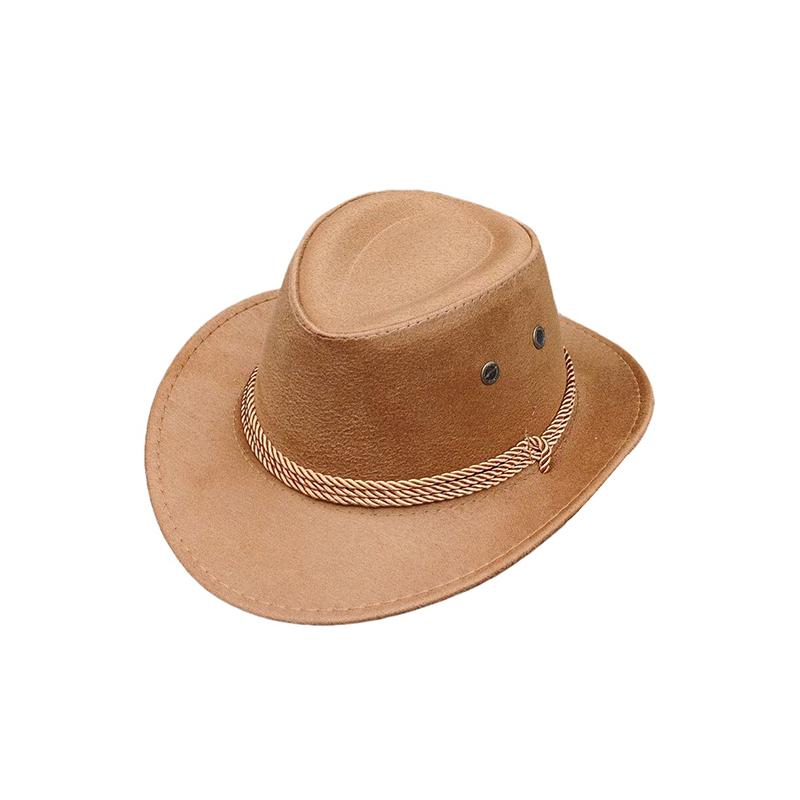Винтажная ковбойская шляпа в стиле вестерн, однотонная шляпа с широкими полями, джазовая шляпа, защита от солнца для пешего туризма, кемпинга, верховой езды