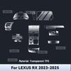 Прозрачный ТПУ для LEXUS RX 2024 2025 Автомобильная Центральная Консоль Медиа Панель Приборов Навигация Защита от Царапин Пленка для Интерьера