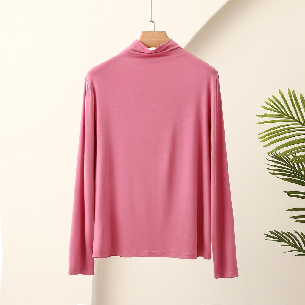 L до 4XL Большие размеры Водолазка Футболки с длинным рукавом Осень Зима Базовый слой Футболка Однотонная Модал Комфортная Футболка Топы Нижнее белье