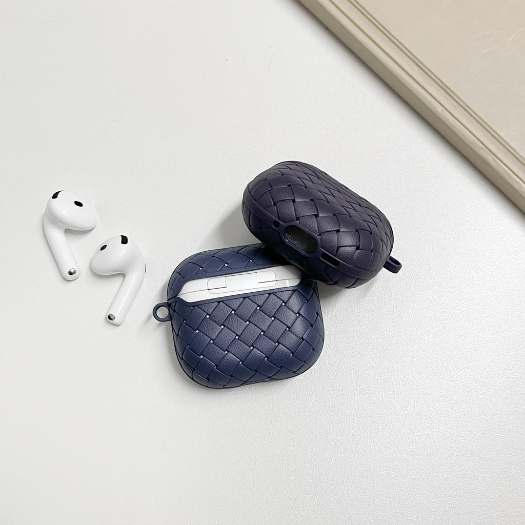 Премиальная простая плетеная кожаная узорчатая защитная крышка для AirPods Pro 1 новая крышка для наушников 1-го поколения 1/1-го поколения мягкая противоударная