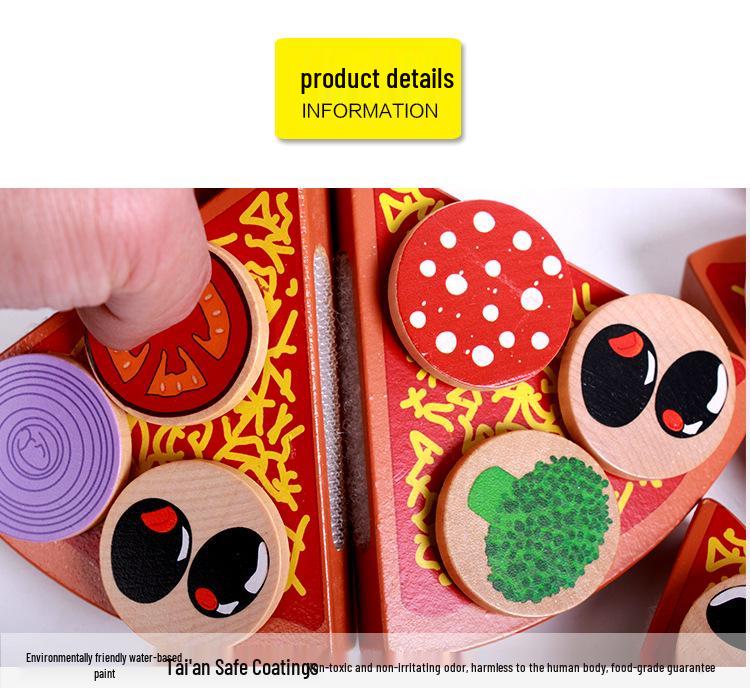 Деревянный игровой кухонный набор: Имитация овощей, грибы шиитаке и игрушка для резки пиццы