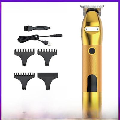 Перезаряжаемая USB ЖК-машинка для стрижки волос с металлическим корпусом и керамическим лезвием