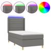 VidaXL Slatted Bed Base with Mattress and LEDs, Upholstered Bed, Single Bed, Adult Bed for Interior Bedroom, 3138926