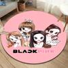 Круглый ковер Blackpink, Ковер для гостиной, спальни, дивана, игровой комнаты, Декор, Нескользящий коврик для пола
