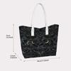 Gothic Dark Pattern Tote Bag Elegant Moon Decor Casual Portable Shoulder Handbag for Daily Use