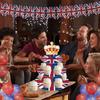 3 Tier British Party Cupcake Stand British Flag Cake Stand United Kingdom Party Cardboard Cake Tower Stand UK England Cupcake Tower