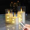 LED Flameless Tea Lights Remote Fake Pillar Electronic Candles Lights For Mother's Day Gift Home Party Terrace Wedding Decor