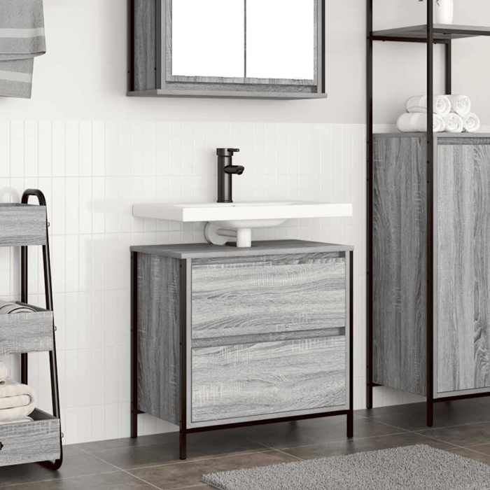 VidaXL Bathroom Furniture with Sink and Drawers 60x34.5x60 Cm, Vanity Unit, Bathroom Storage Cabinet 861885