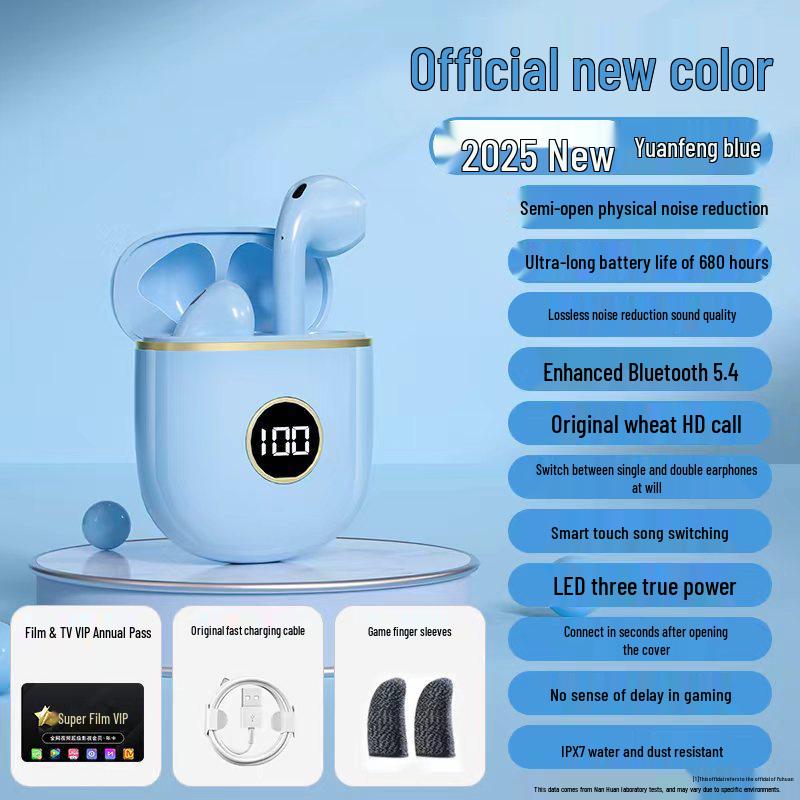 2025 Noise-Cancelling In-Ear Wireless Bluetooth Headphones with Long Battery Life