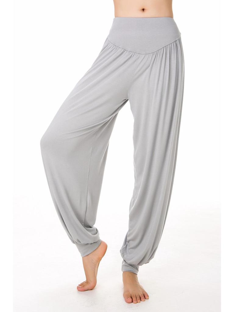 Modal Yoga Pants for Women: Loose Fit, Breathable Exercise Trousers for Dance and Fitness Activities.